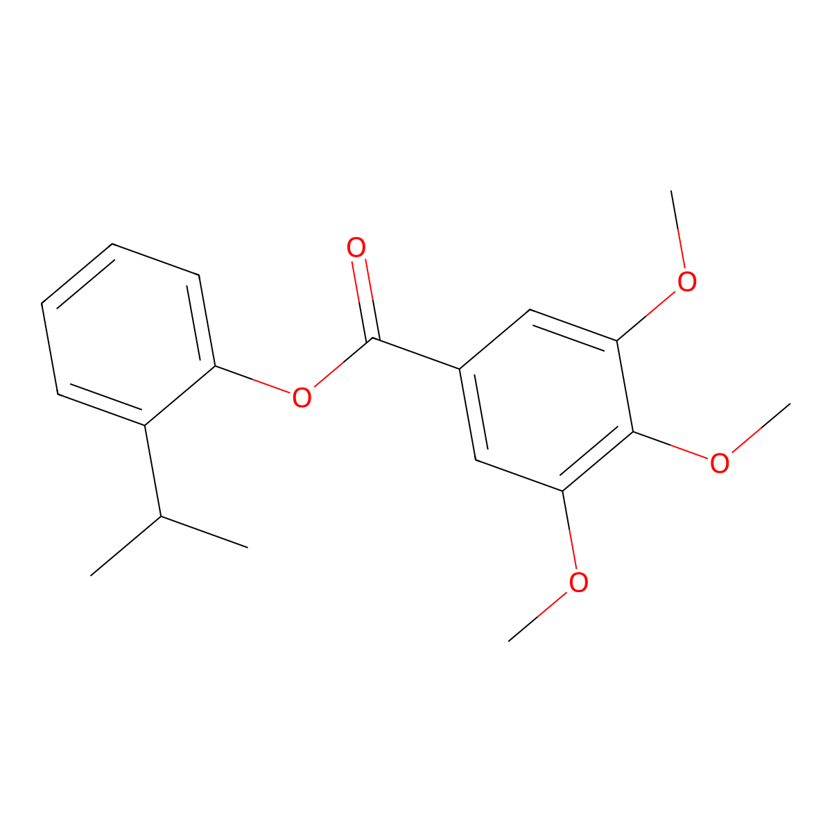 2-(Methylethyl)phenyl 3,4,5-trimethoxybenzoate molecular structure, CAS 649716-97-2