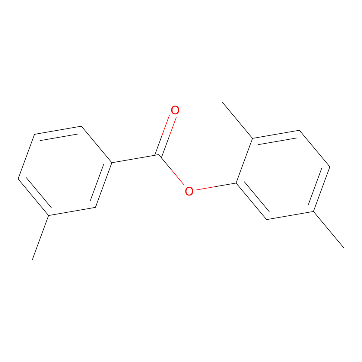 2,5-Dimethylphenyl 3-methylbenzoate molecular structure, CAS 649717-82-8