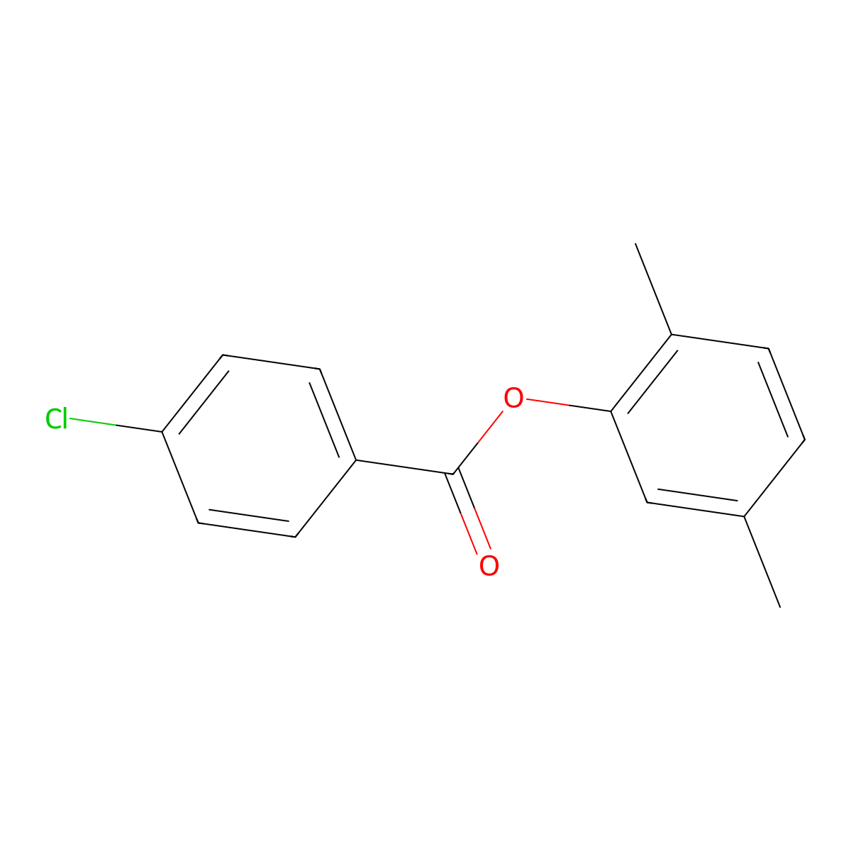 (2,5-Dimethylphenyl) 4-chlorobenzoate molecular structure, CAS 649717-83-9
