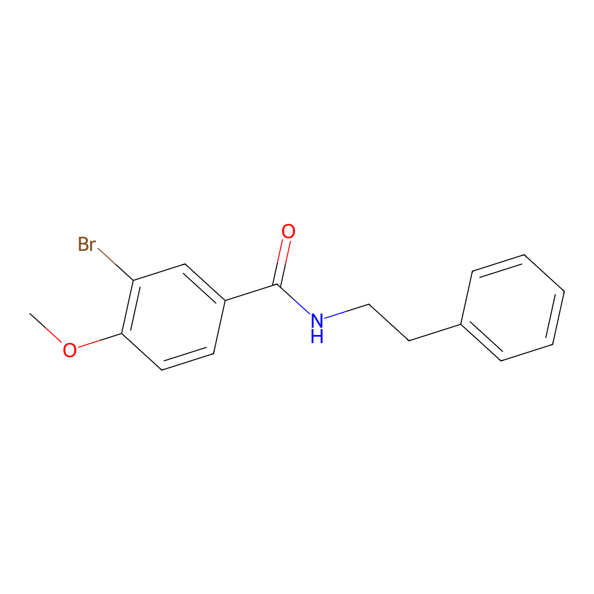 3-bromo-4-methoxy-N-(2-phenylethyl)benzamide molecular structure, CAS 649718-66-1