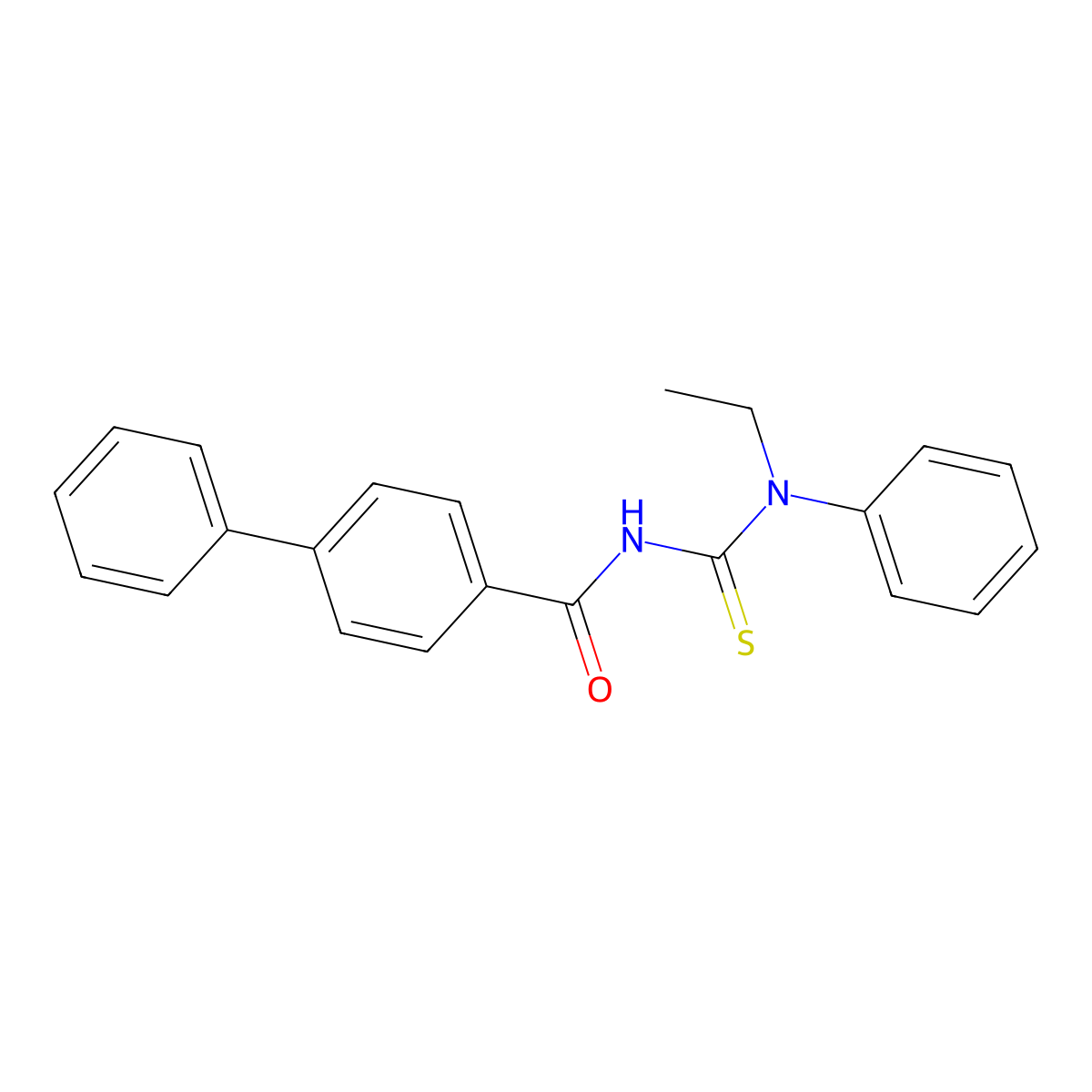 N-[ethyl(phenyl)carbamothioyl]-4-phenylbenzamide molecular structure, CAS 649733-39-1