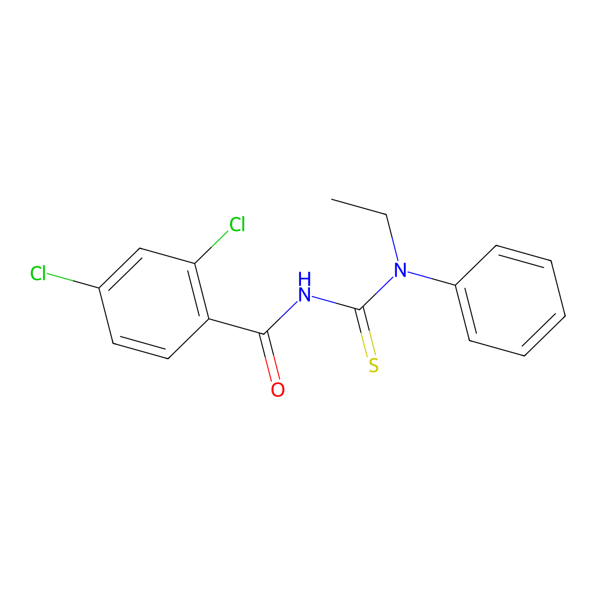 2,4-dichloro-N-[ethyl(phenyl)carbamothioyl]benzamide molecular structure, CAS 649733-46-0
