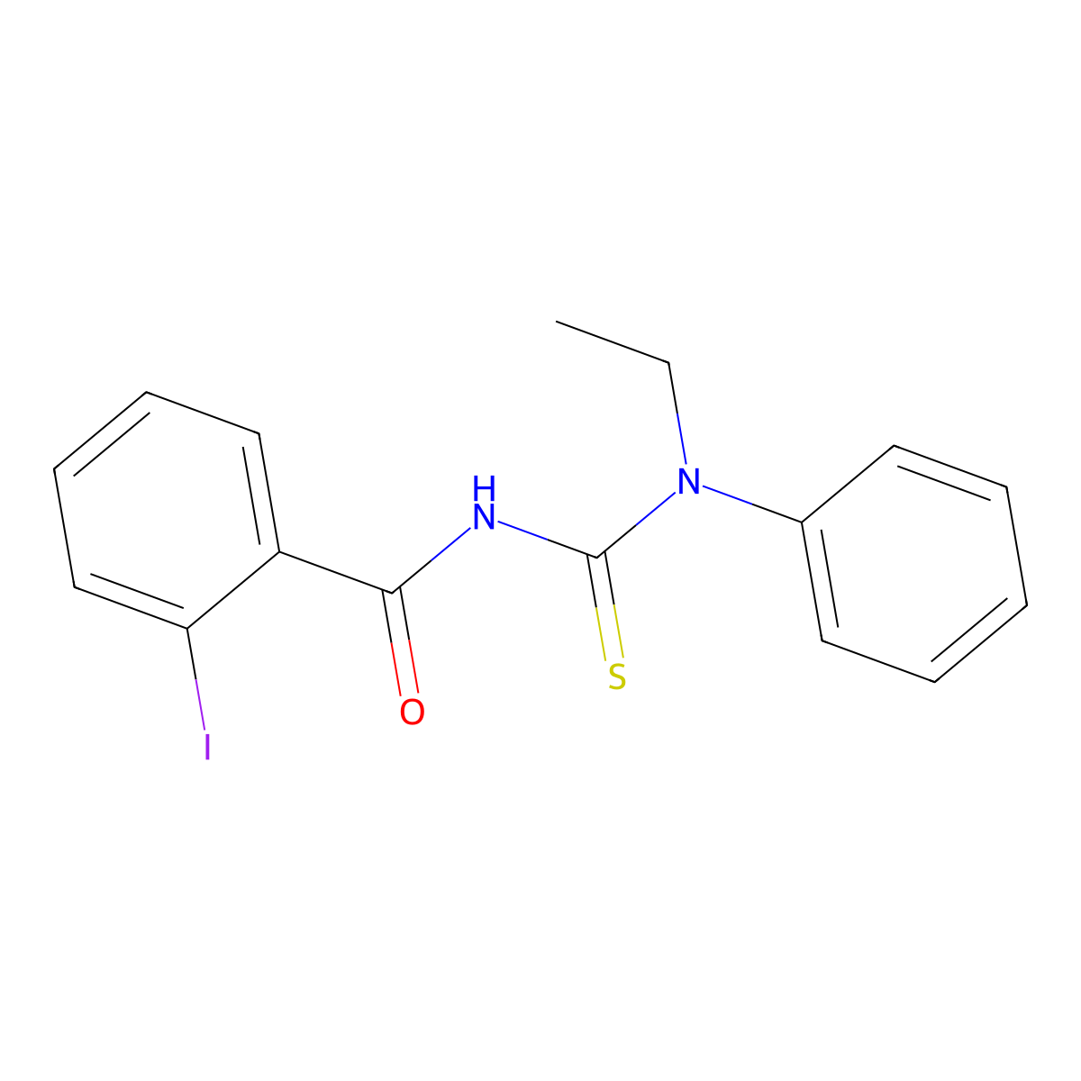 N-[ethyl(phenyl)carbamothioyl]-2-iodobenzamide molecular structure, CAS 649733-47-1