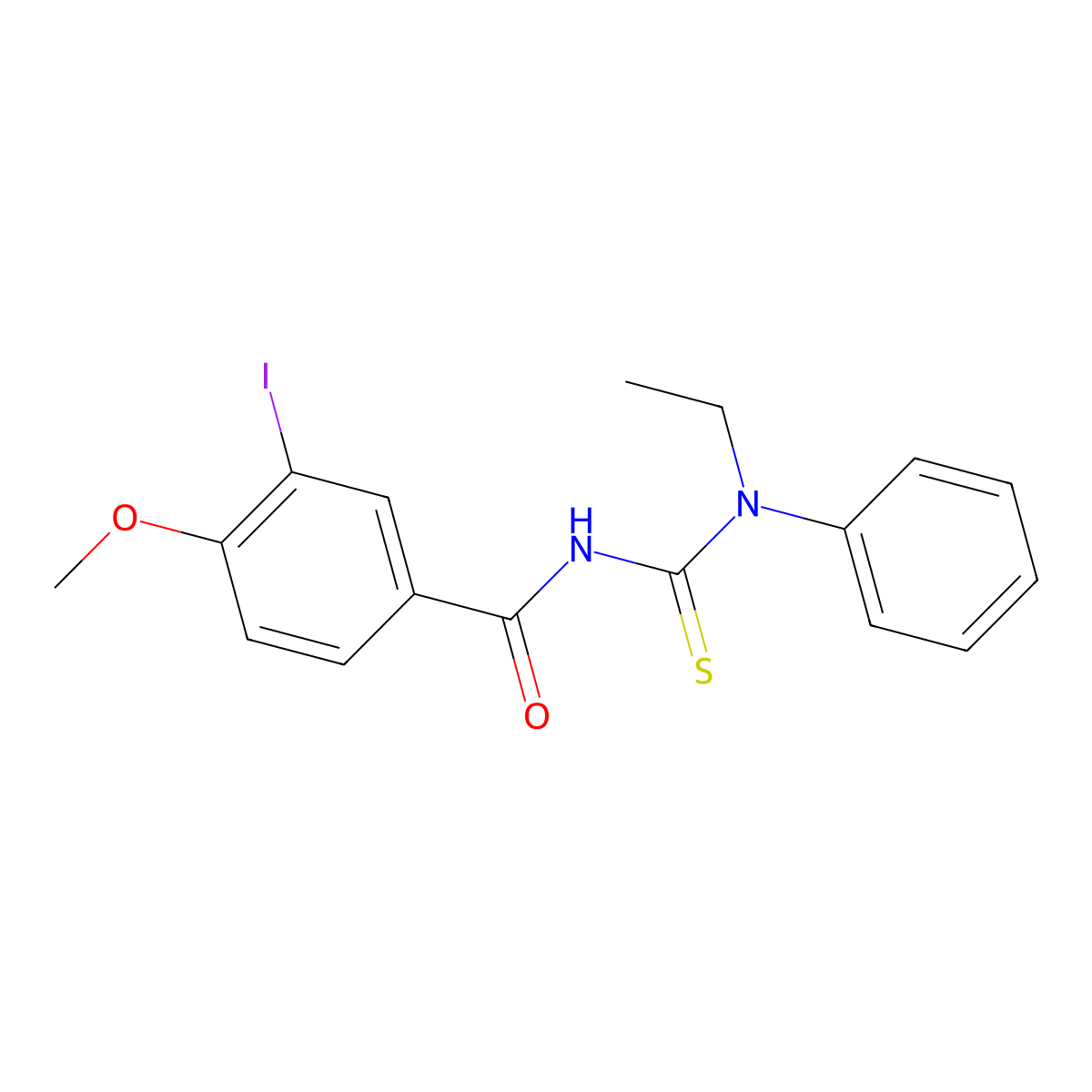 N-[ethyl(phenyl)carbamothioyl]-3-iodo-4-methoxybenzamide molecular structure, CAS 649733-59-5