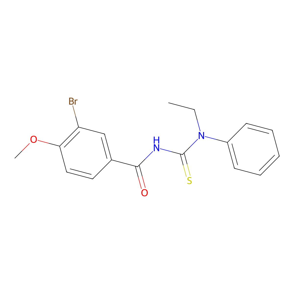 3-bromo-N-[ethyl(phenyl)carbamothioyl]-4-methoxybenzamide molecular structure, CAS 649733-69-7