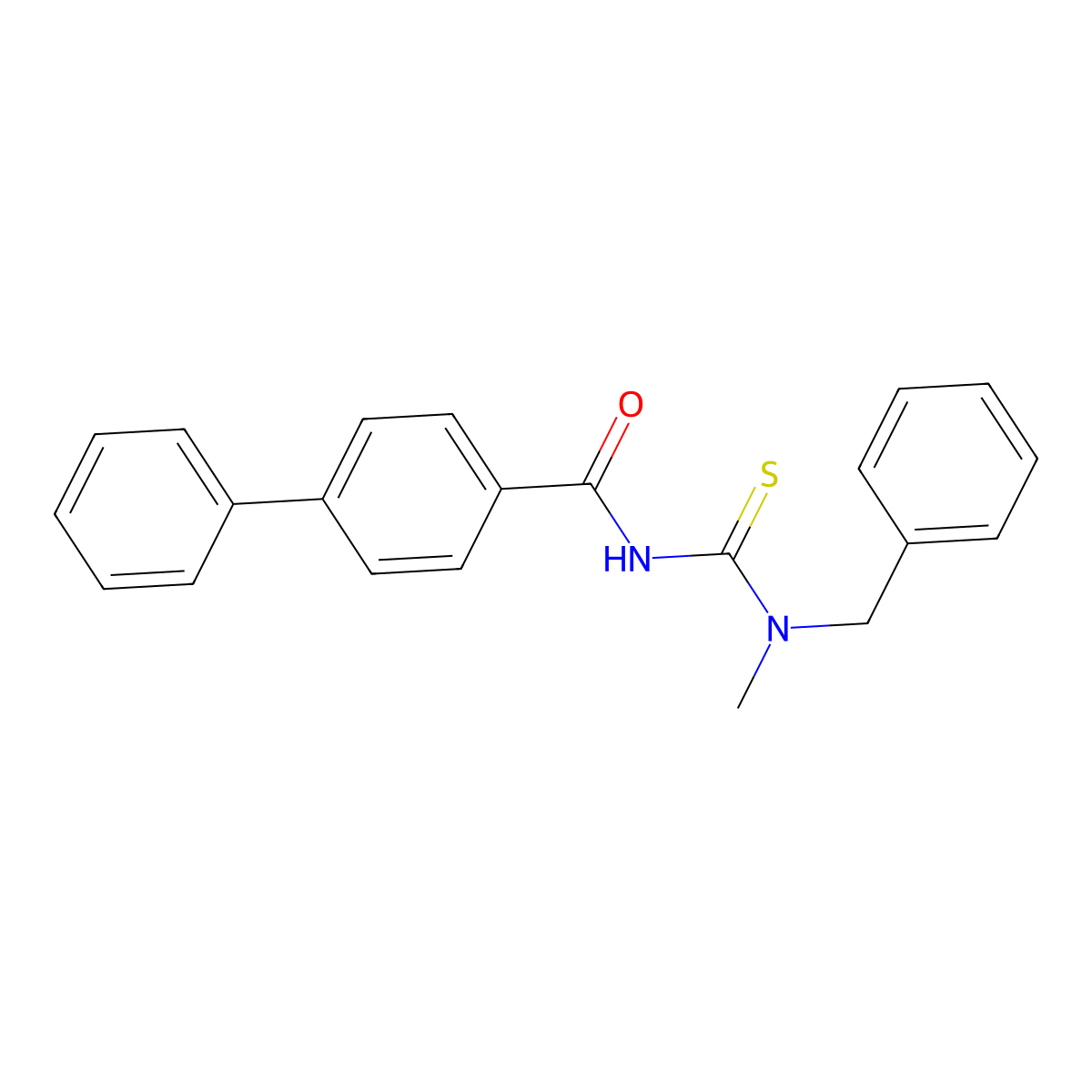 N-[benzyl(methyl)carbamothioyl]-4-phenylbenzamide molecular structure, CAS 649733-94-8