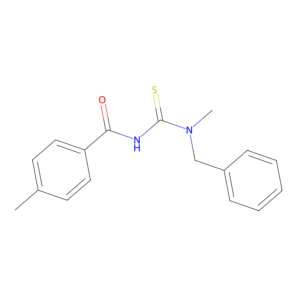 N-[benzyl(methyl)carbamothioyl]-4-methylbenzamide molecular structure, CAS 649733-97-1