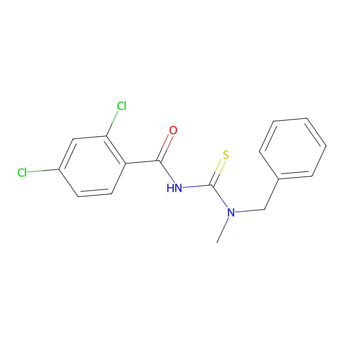 N-[benzyl(methyl)carbamothioyl]-2,4-dichlorobenzamide molecular structure, CAS 649734-02-1