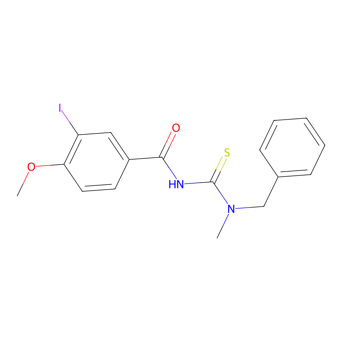 N-[benzyl(methyl)carbamothioyl]-3-iodo-4-methoxybenzamide molecular structure, CAS 649734-16-7