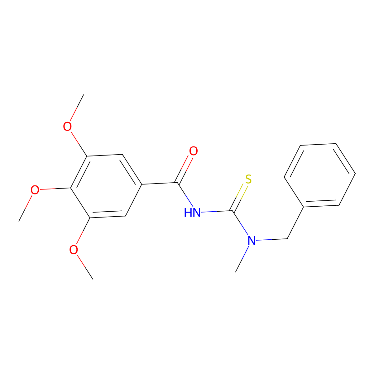 N-[benzyl(methyl)carbamothioyl]-3,4,5-trimethoxybenzamide molecular structure, CAS 649734-24-7
