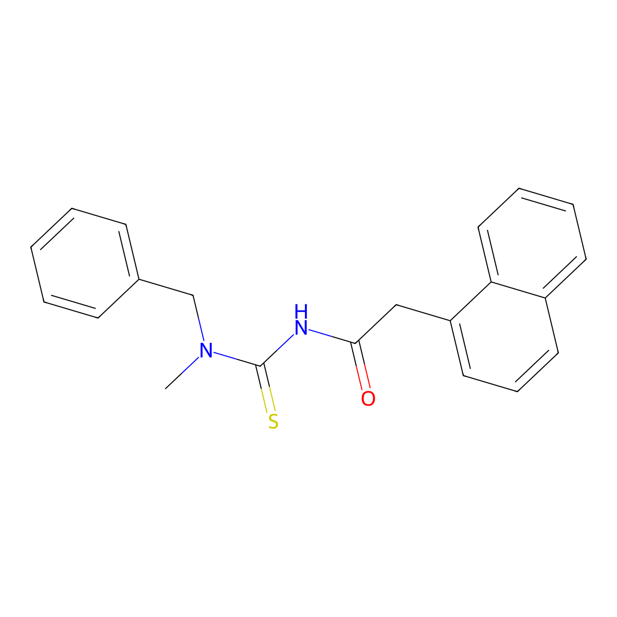 N-[benzyl(methyl)carbamothioyl]-2-naphthalen-1-ylacetamide molecular structure, CAS 649734-47-4