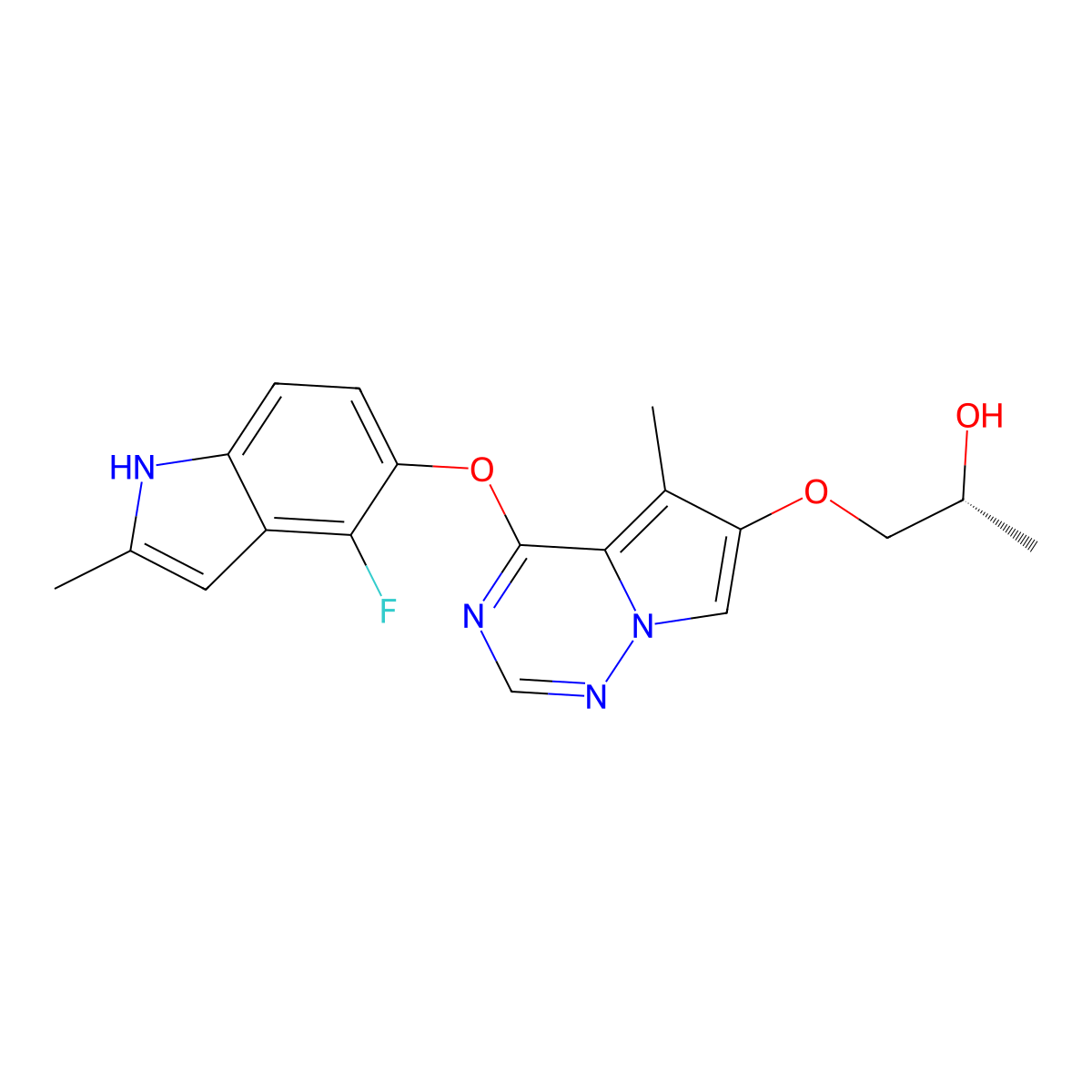 Brivanib molecular structure, CAS 649735-46-6