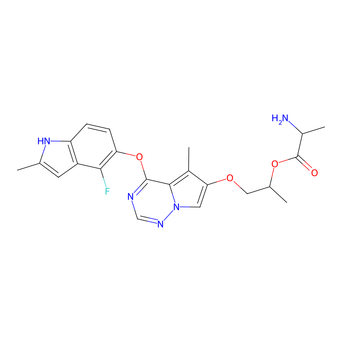 Brivanib Alaninate molecular structure, CAS 649735-63-7