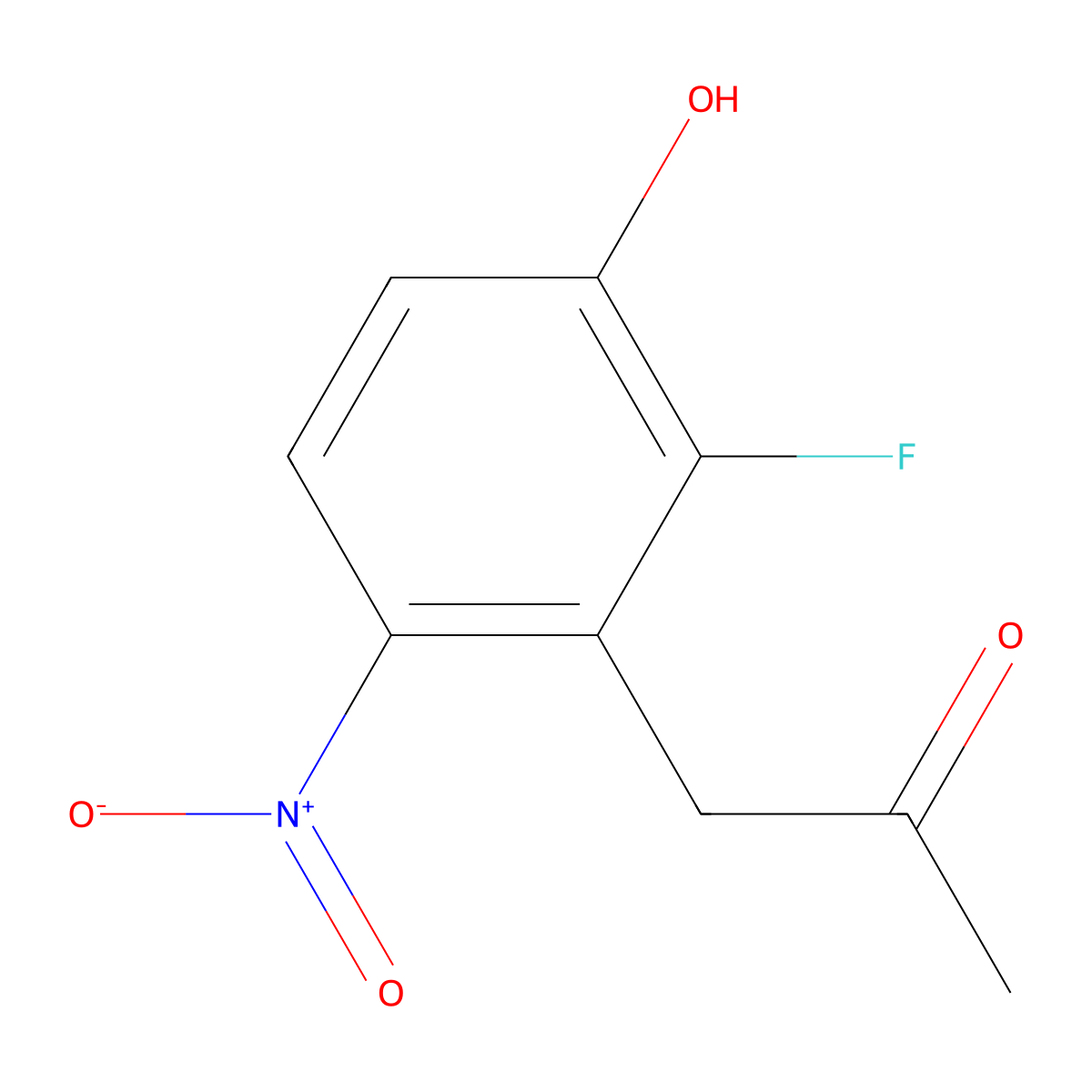 1-(2-Fluoro-3-hydroxy-6-nitrophenyl)propan-2-one molecular structure, CAS 649736-31-2