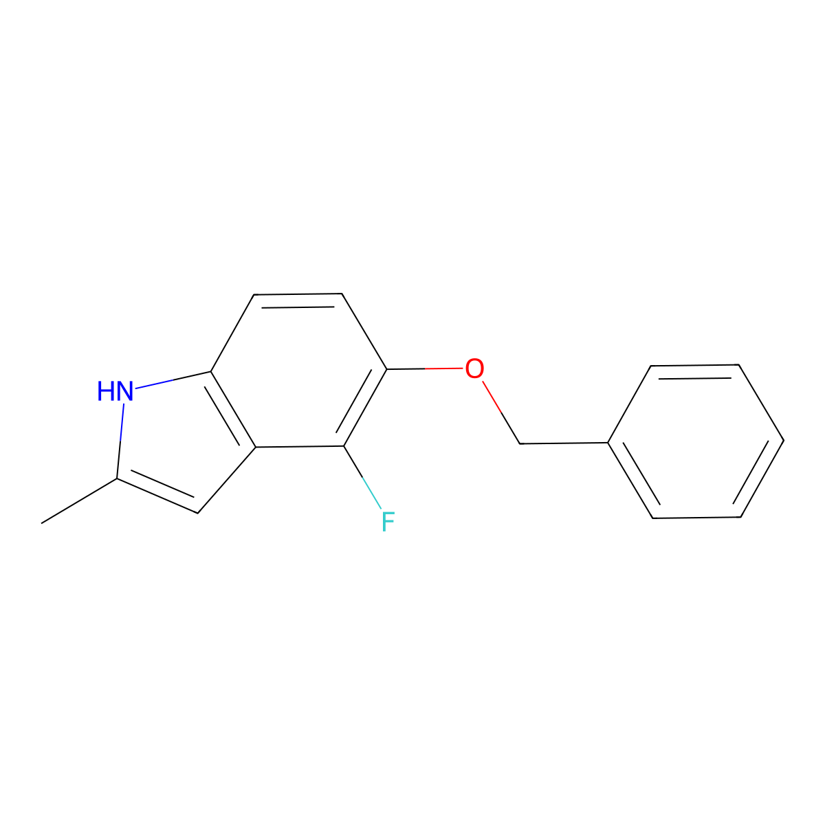 5-(Benzyloxy)-4-fluoro-2-methyl-1H-indole molecular structure, CAS 649736-47-0