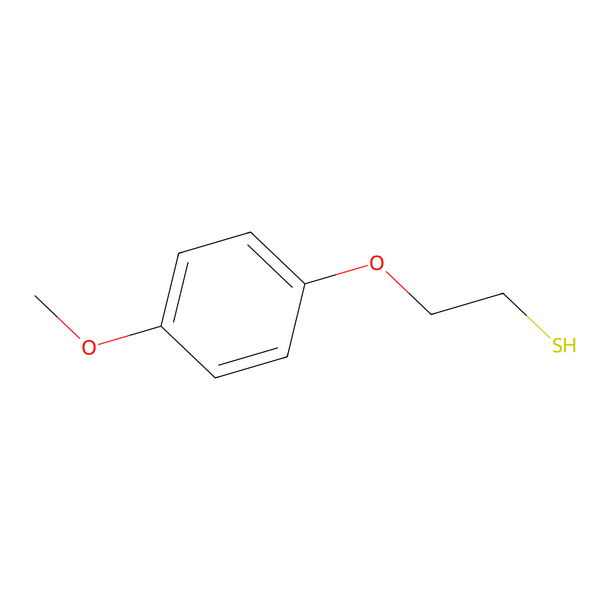 2-(4-Methoxyphenoxy)ethane-1-thiol molecular structure, CAS 649739-49-1