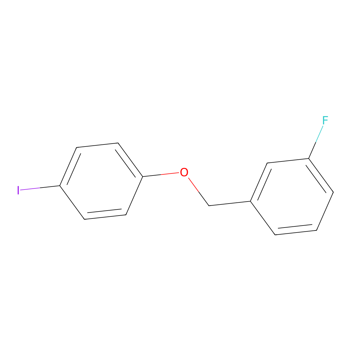 1-Fluoro-3-((4-iodophenoxy)methyl)benzene molecular structure, CAS 649740-30-7