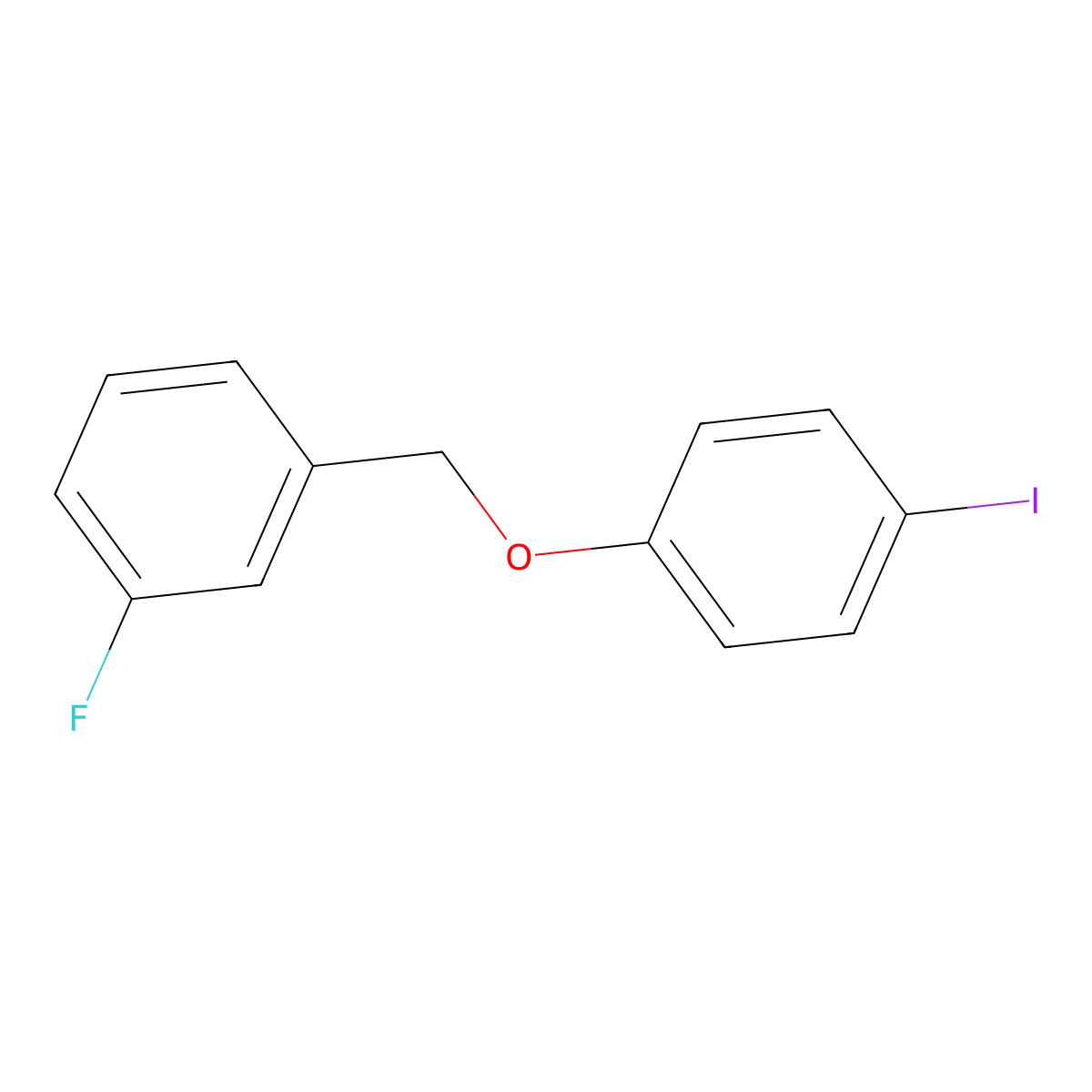 1-Fluoro-3-((4-iodophenoxy)methyl)benzene molecular structure, CAS 649740-30-7