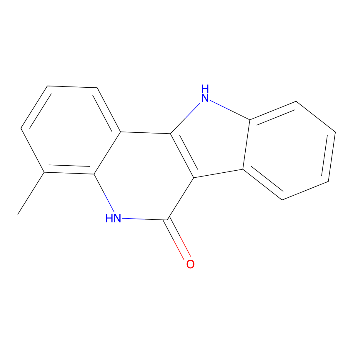 4-Methyl-5,11-dihydroindolo[3,2-c]quinolin-6-one molecular structure, CAS 649748-95-8