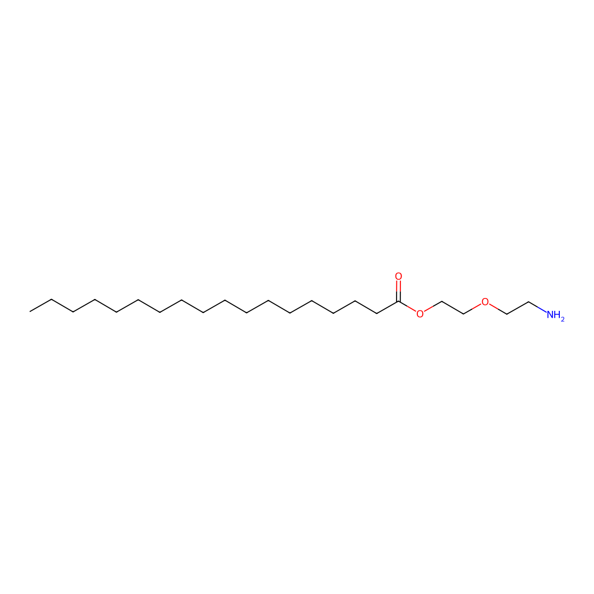 2-(2-Aminoethoxy)ethyl octadecanoate molecular structure, CAS 649758-86-1