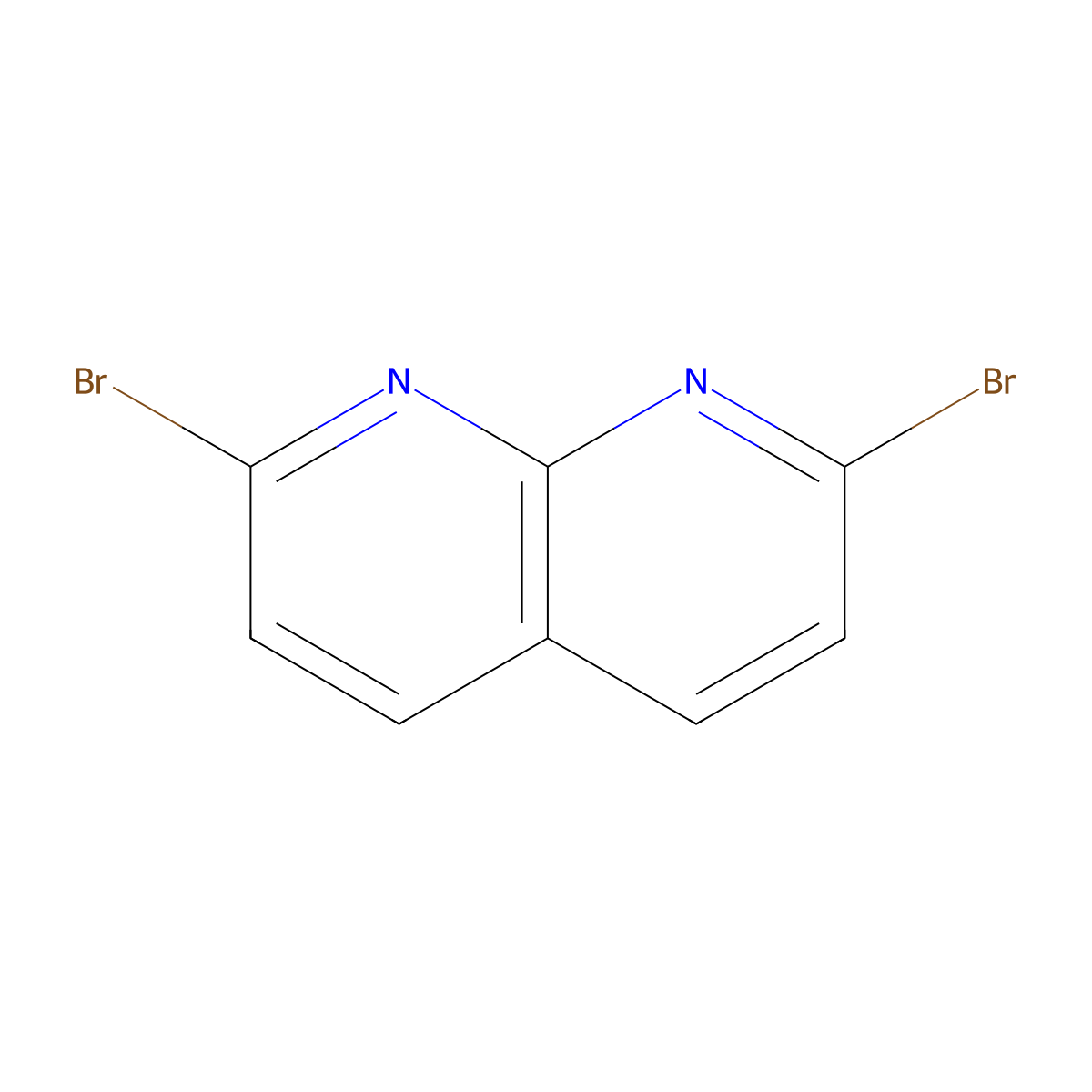 2,7-Dibromo-1,8-naphthyridine molecular structure, CAS 64976-53-0