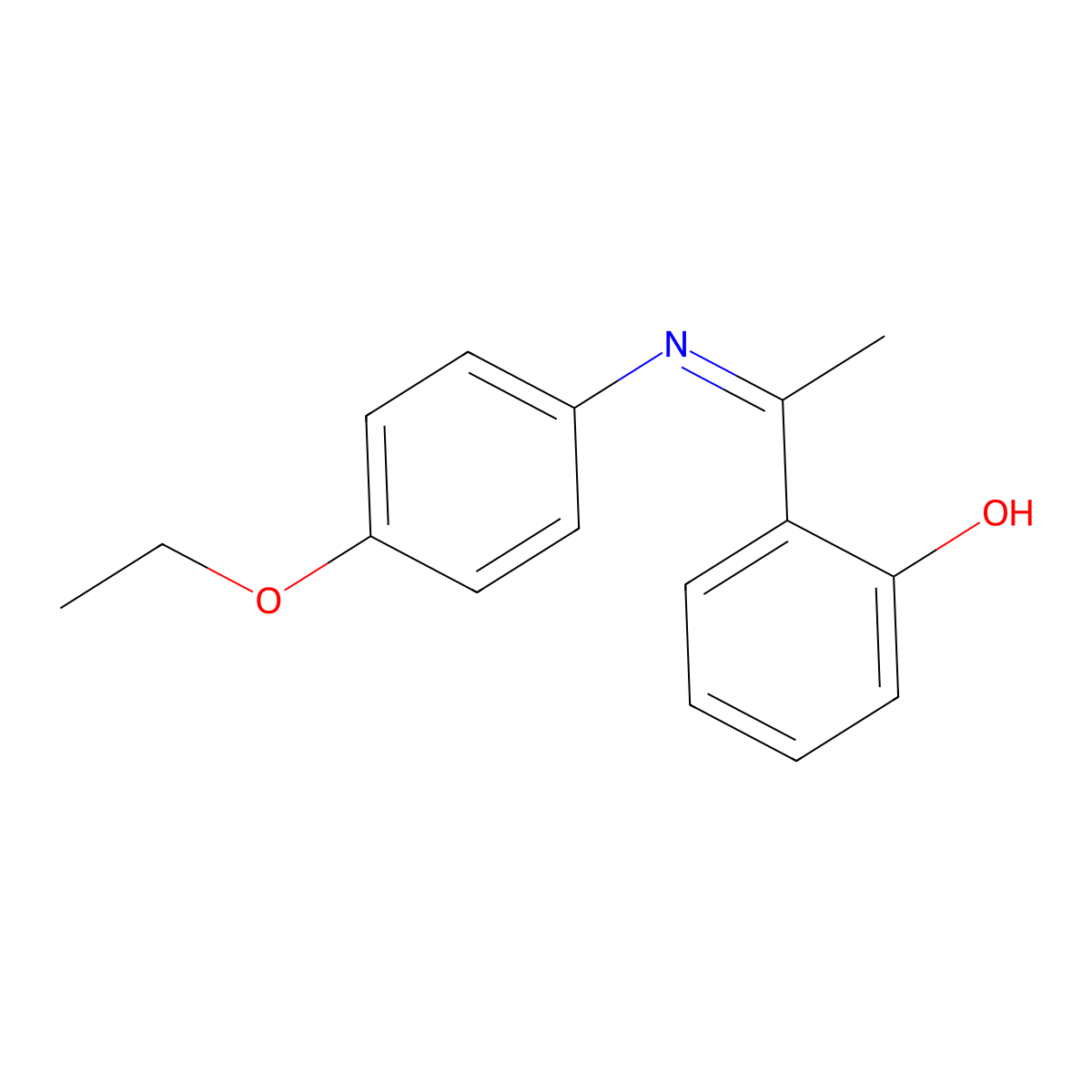 2-[N-(4-ethoxyphenyl)ethanimidoyl]phenol molecular structure, CAS 649763-27-9