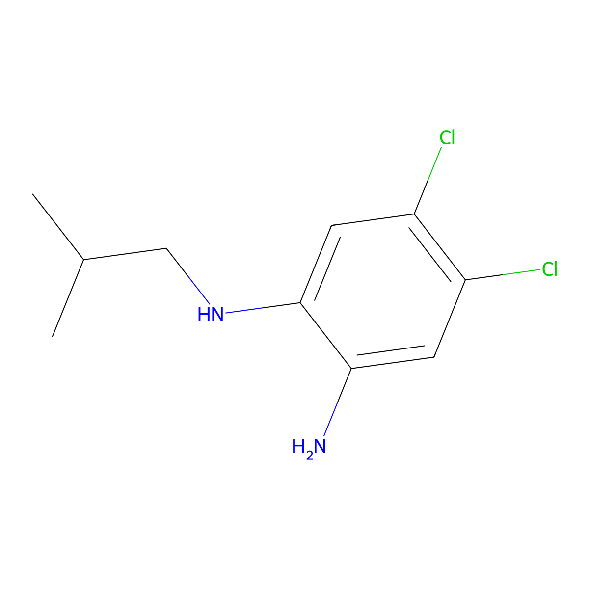 4,5-Dichloro-N~1~-(2-methylpropyl)benzene-1,2-diamine molecular structure, CAS 649763-39-3