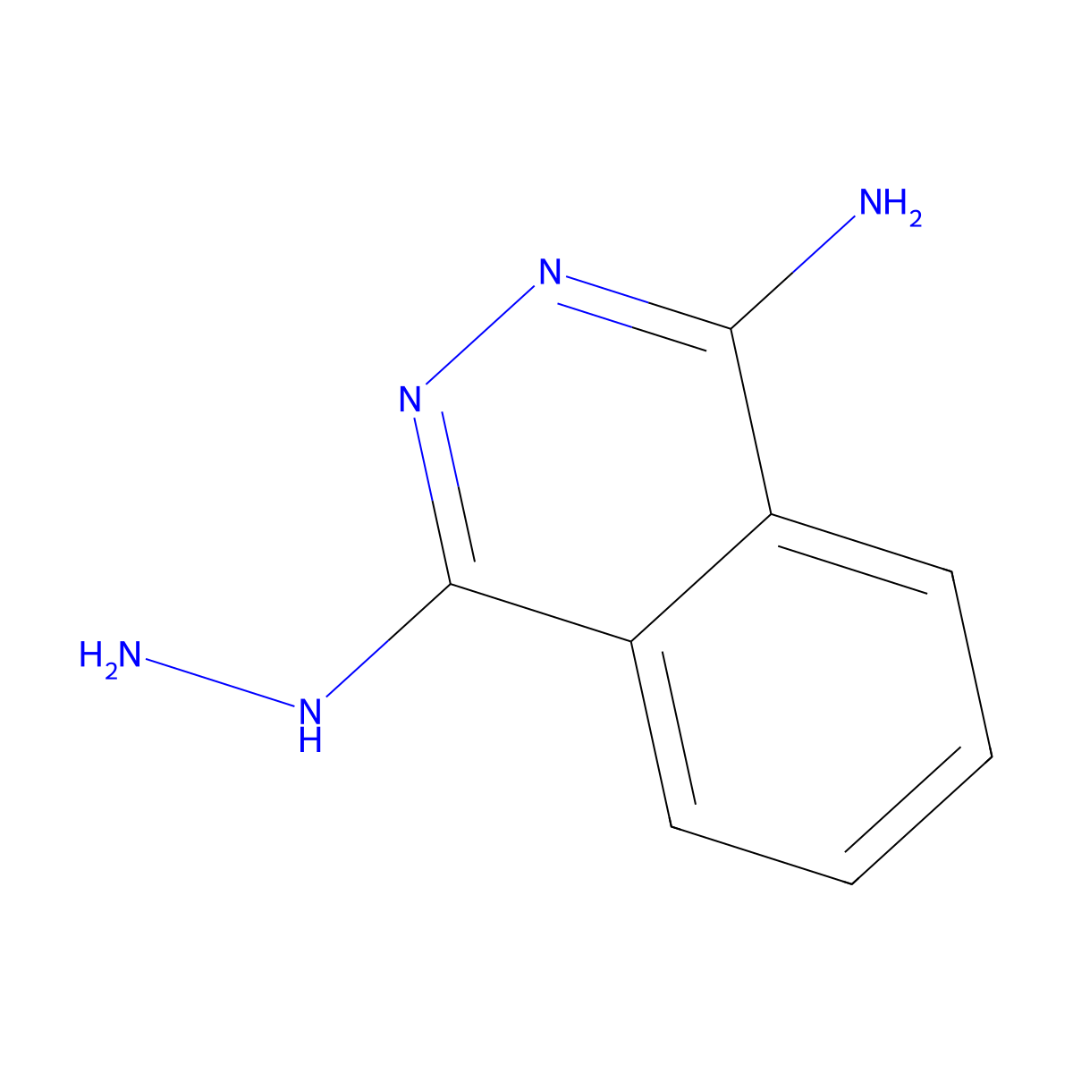 4-Hydrazinyl-1-Phthalazinamine molecular structure, CAS 649765-80-0