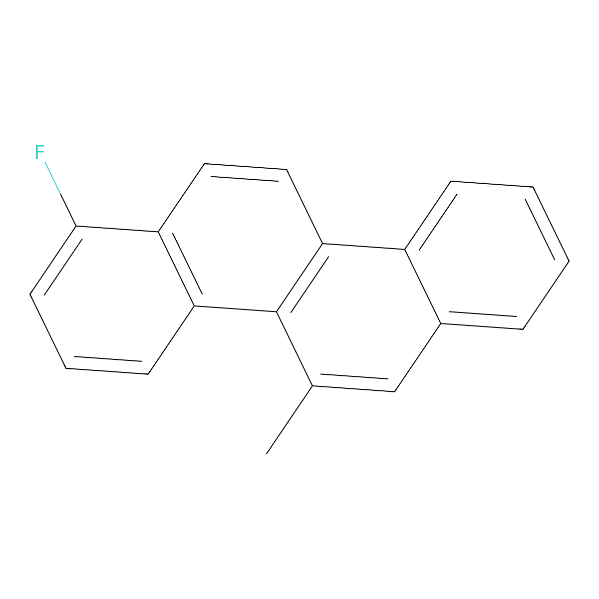 1-Fluoro-5-methylchrysene molecular structure, CAS 64977-44-2
