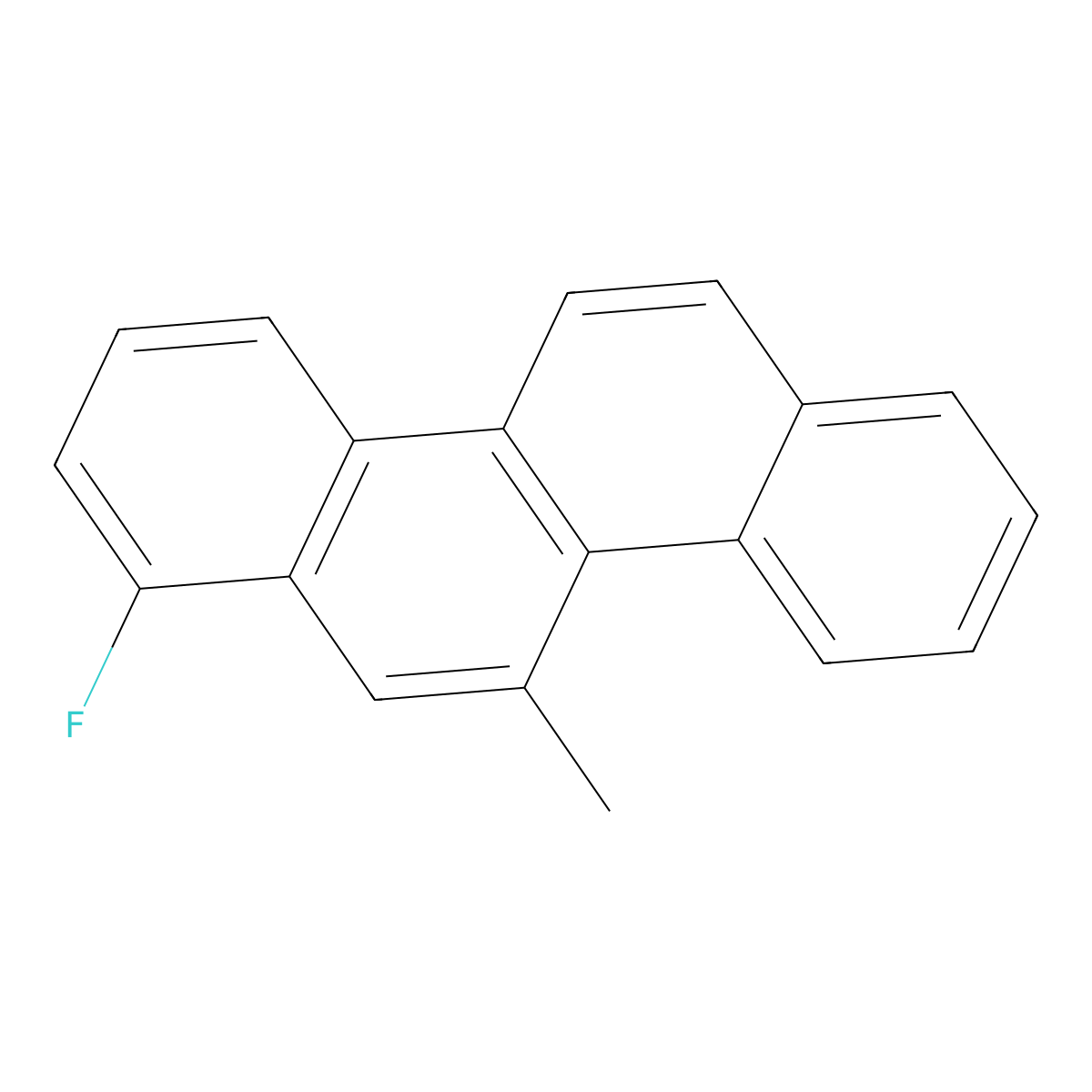 Chrysene, 7-fluoro-5-methyl- molecular structure, CAS 64977-47-5