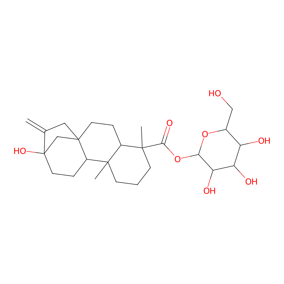 Glucosyl steviol molecular structure, CAS 64977-89-5