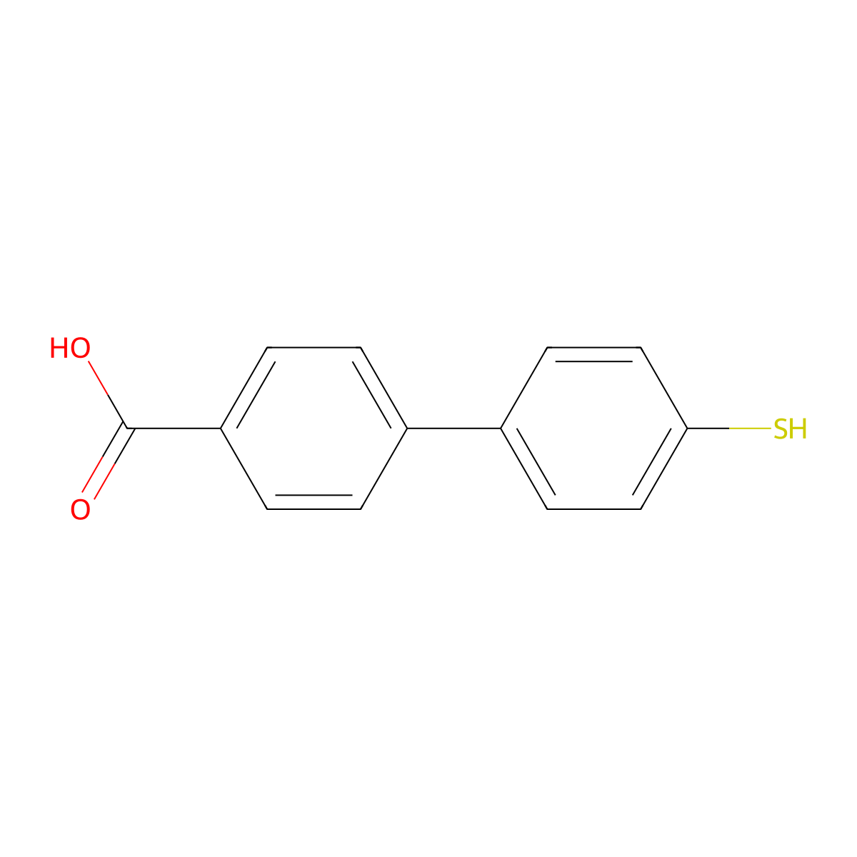 4'-Mercapto-biphenyl-4-carboxylic acid molecular structure, CAS 649770-58-1