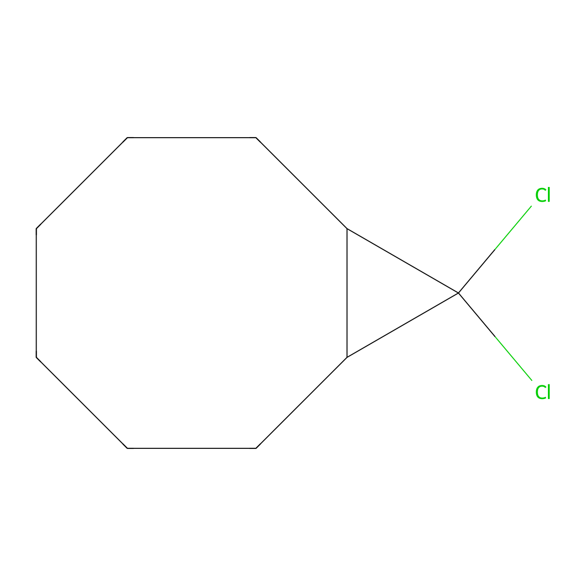 9,9-Dichlorobicyclo[6.1.0]nonane molecular structure, CAS 6498-44-8