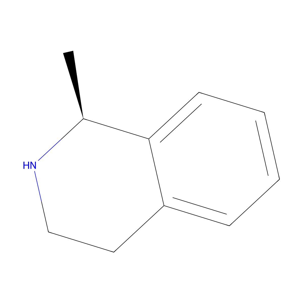(S)-1-methyl-1,2,3,4-tetrahydroisoquinoline molecular structure, CAS 64982-61-2