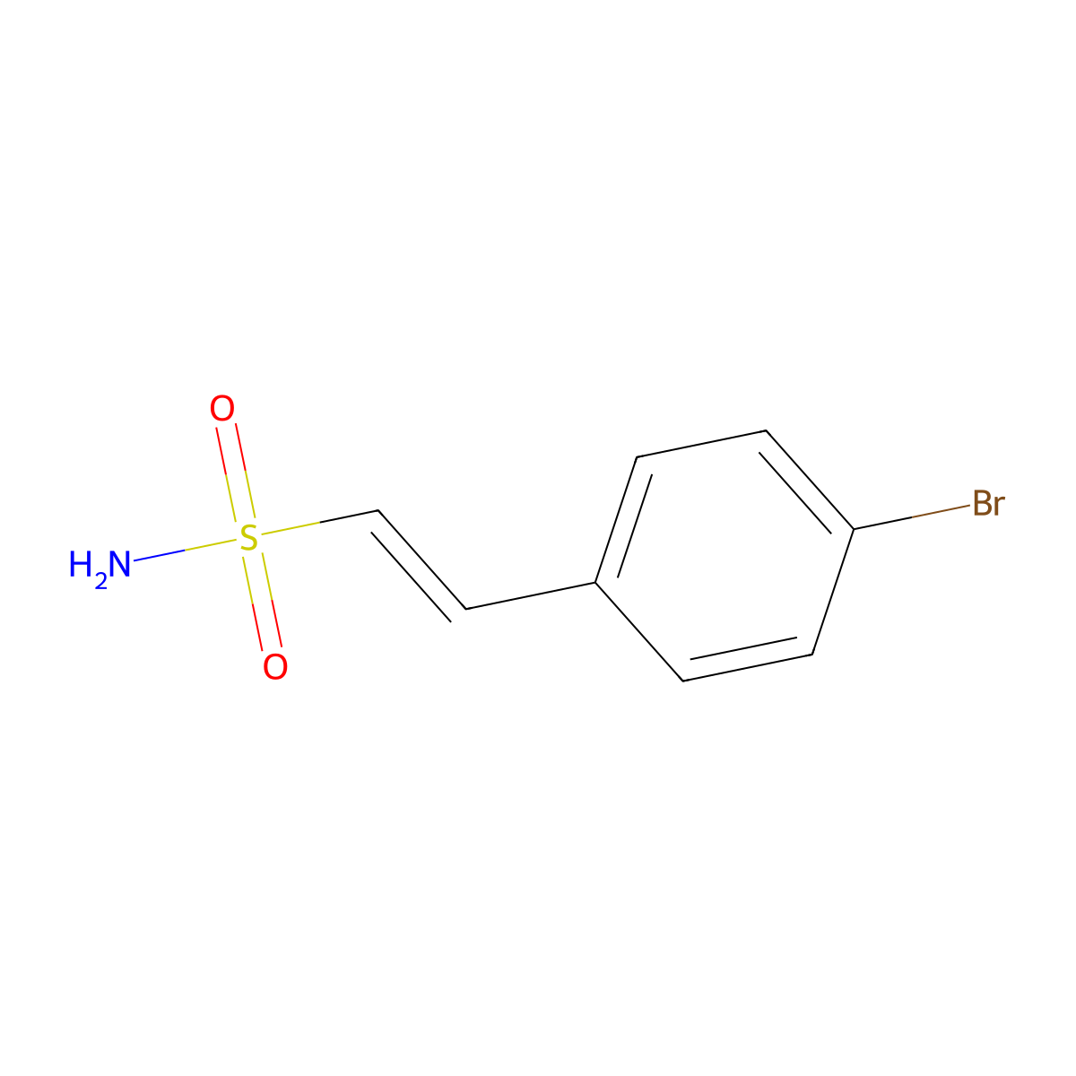 (E)-2-(4-Bromophenyl)ethene-1-sulfonamide molecular structure, CAS 64984-12-9