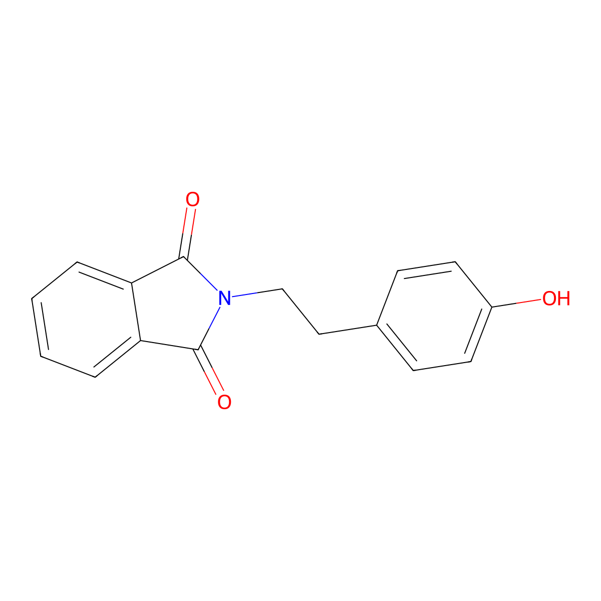 2-[2-(4-Hydroxyphenyl)ethyl]-1H-isoindole-1,3(2H)-dione molecular structure, CAS 64985-42-8