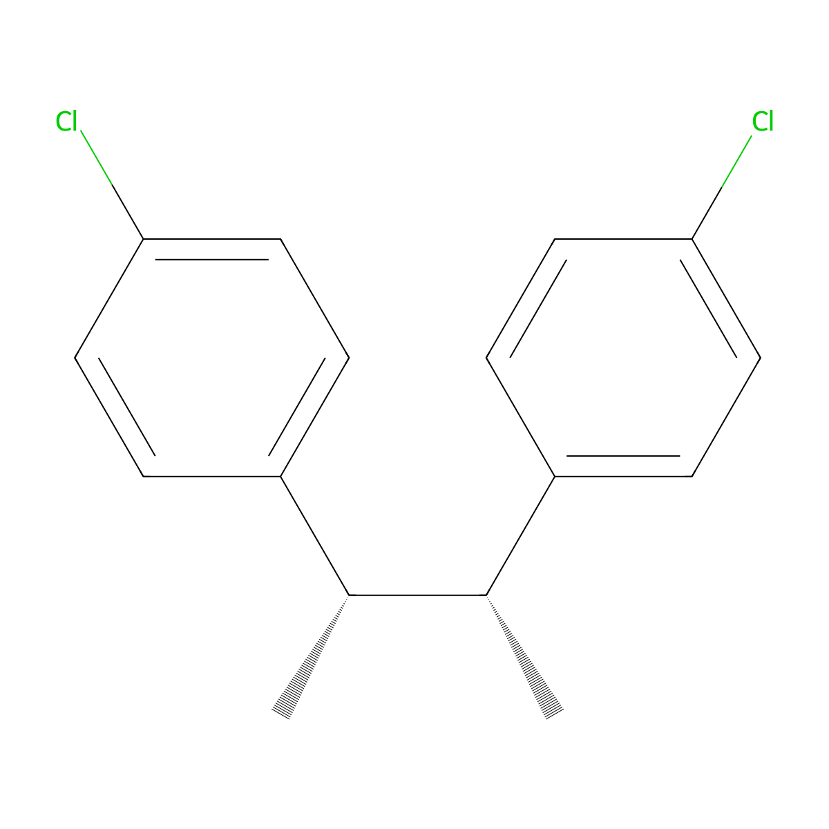 4,4'-((2R,3S)-Butane-2,3-diyl)bis(chlorobenzene) molecular structure, CAS 64985-93-9