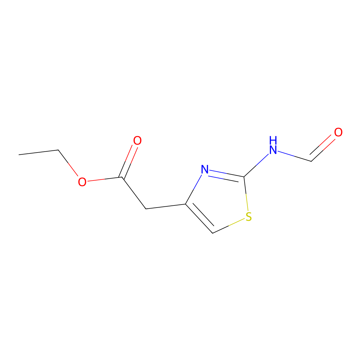 Ethyl 2-formamidothiazol-4-acetate molecular structure, CAS 64987-05-9