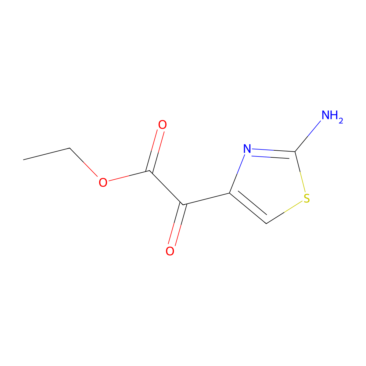 Ethyl 2-(2-Amino-4-thiazolyl)-2-oxoacetate molecular structure, CAS 64987-08-2