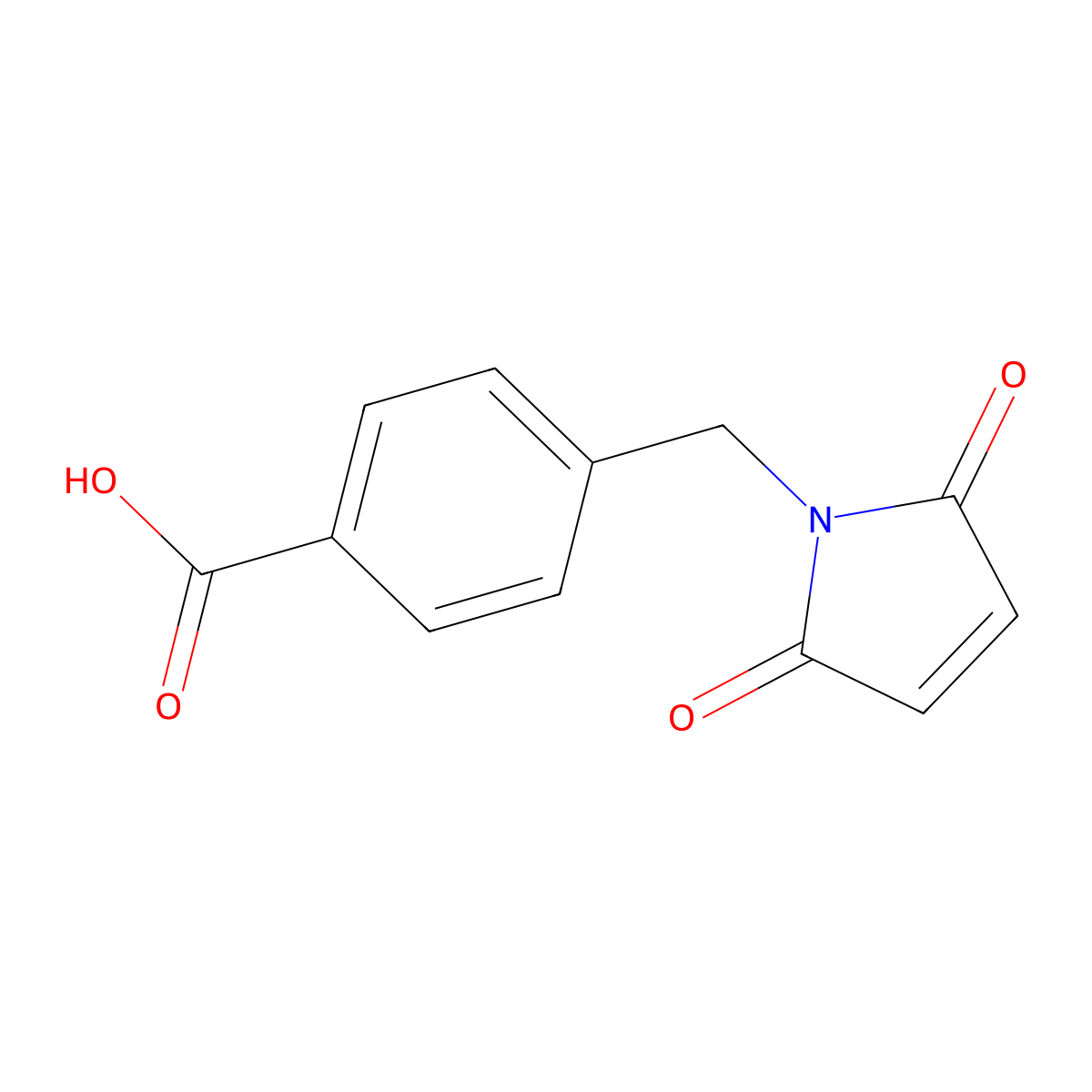 4-[(2,5-Dioxo-2,5-dihydro-1H-pyrrol-1-YL)methyl]benzoic acid molecular structure, CAS 64987-81-1