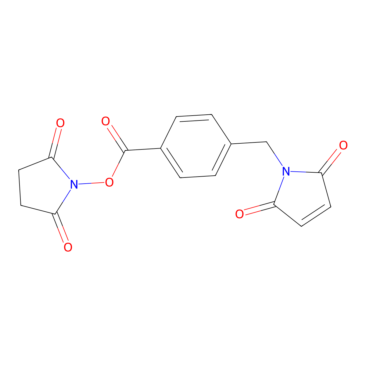 4-(2-N-Maleimido)methyl benzoic acid-NHS molecular structure, CAS 64987-84-4