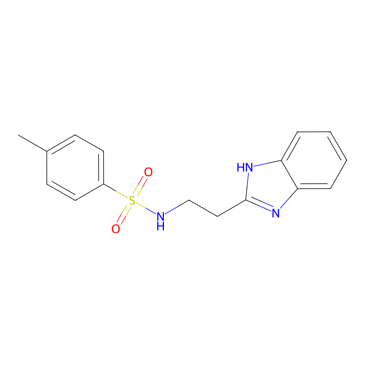 N-[2-(1H-benzimidazol-2-yl)ethyl]-4-methylbenzenesulfonamide molecular structure, CAS 64988-35-8