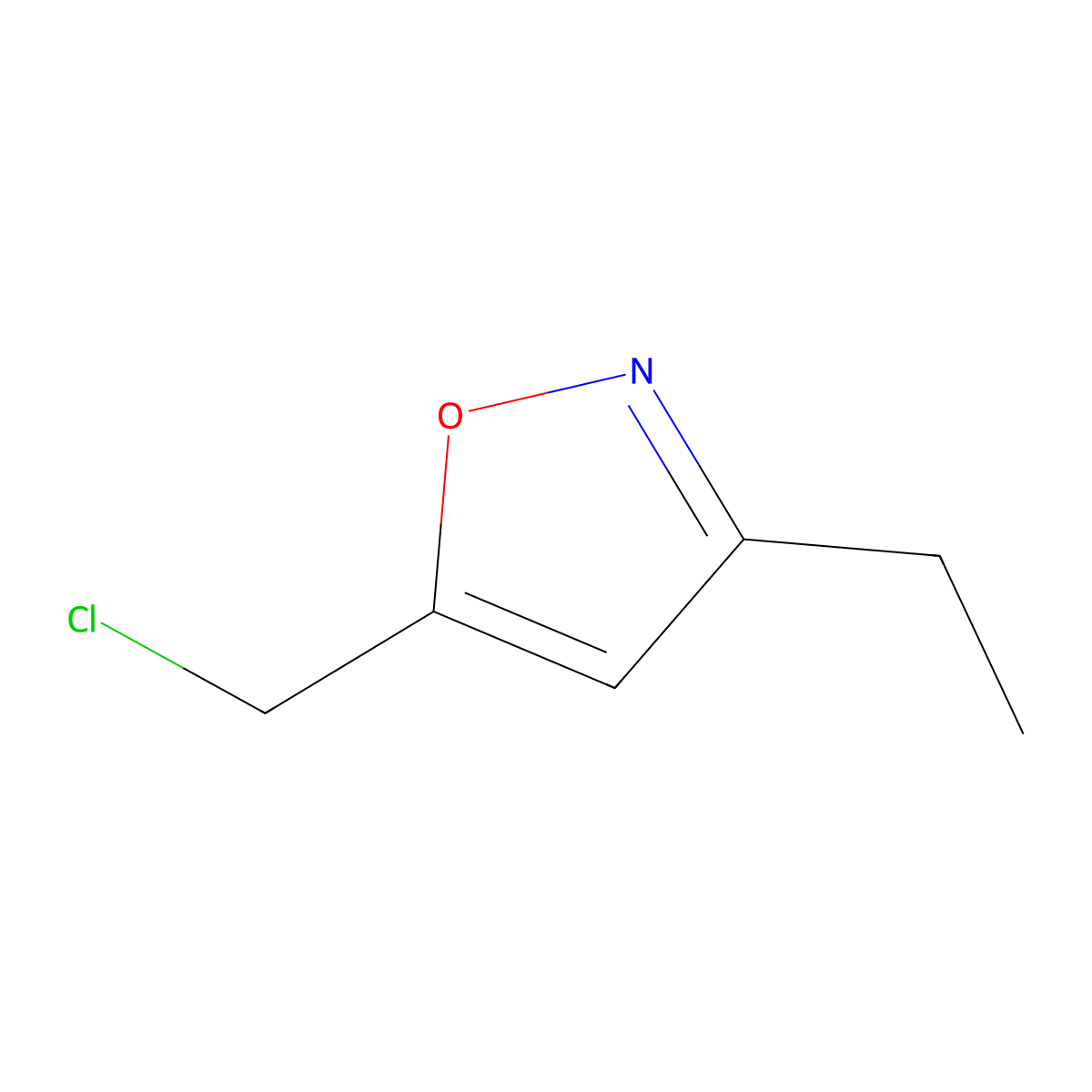 5-(Chloromethyl)-3-ethyl-1,2-oxazole molecular structure, CAS 64988-69-8