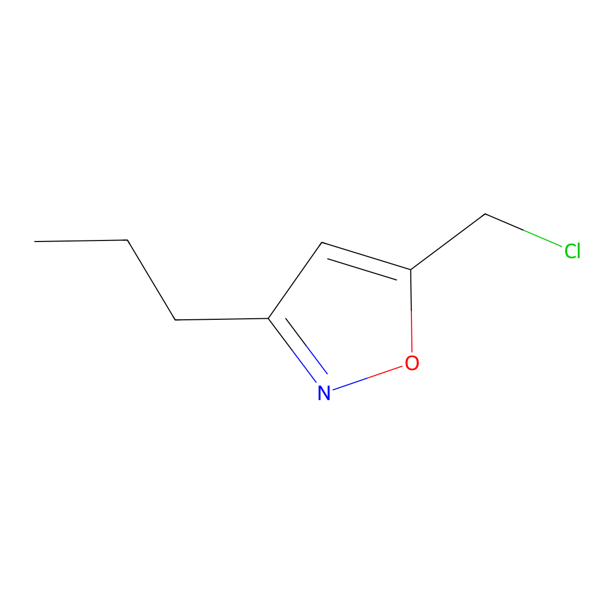 5-(Chloromethyl)-3-propylisoxazole molecular structure, CAS 64988-70-1