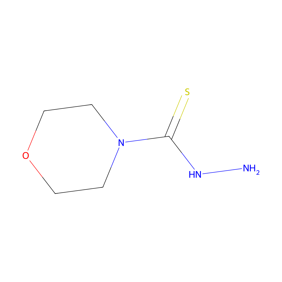 N-aminomorpholine-4-carbothioamide molecular structure, CAS 6499-15-6