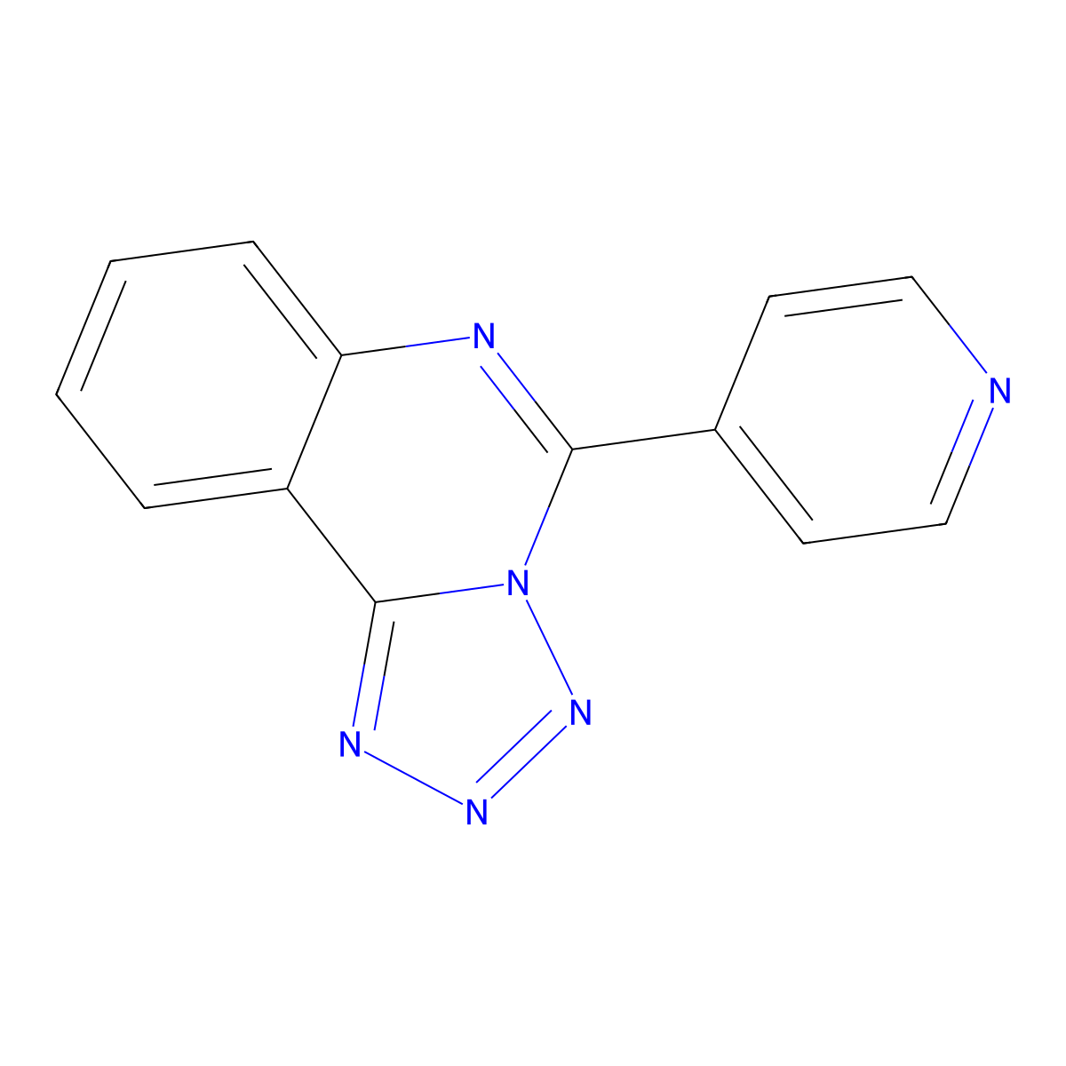 5-Pyridin-4-yltetrazolo[1,5-c]quinazoline molecular structure, CAS 6499-43-0