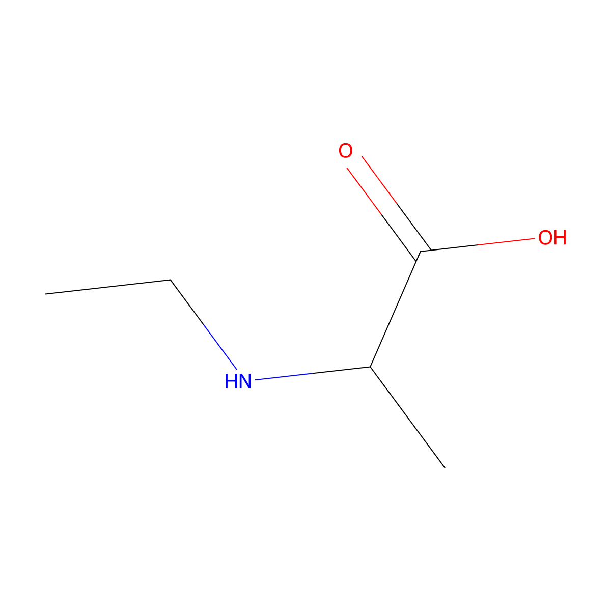 2-(Ethylamino)propanoic acid molecular structure, CAS 64991-30-6