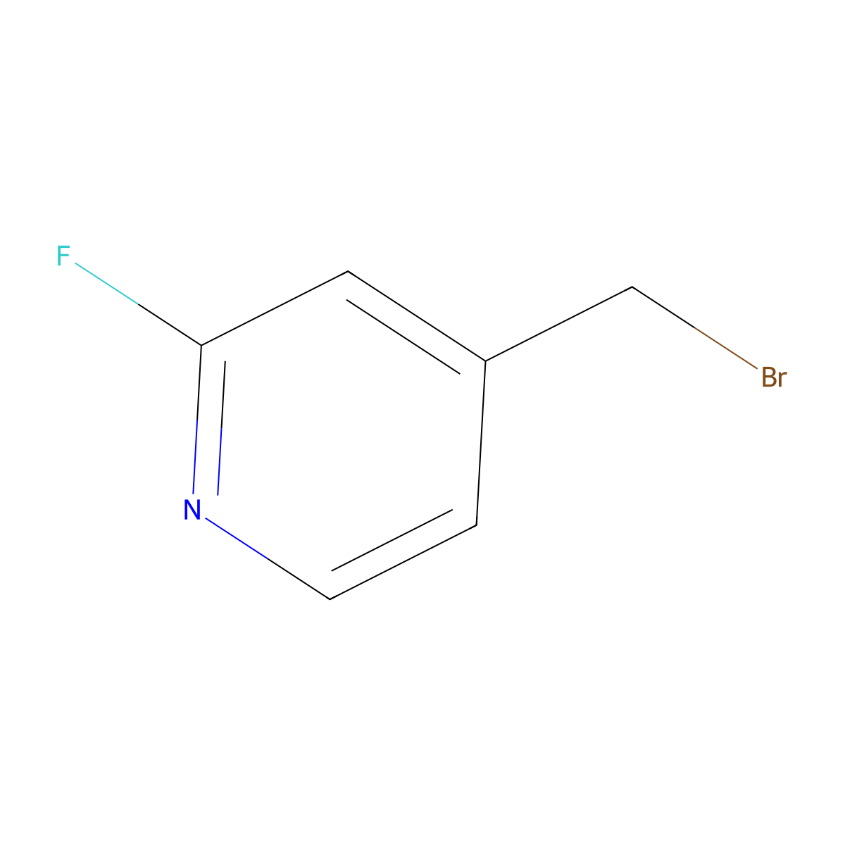 4-Bromomethyl-2-fluoropyridine molecular structure, CAS 64992-03-6