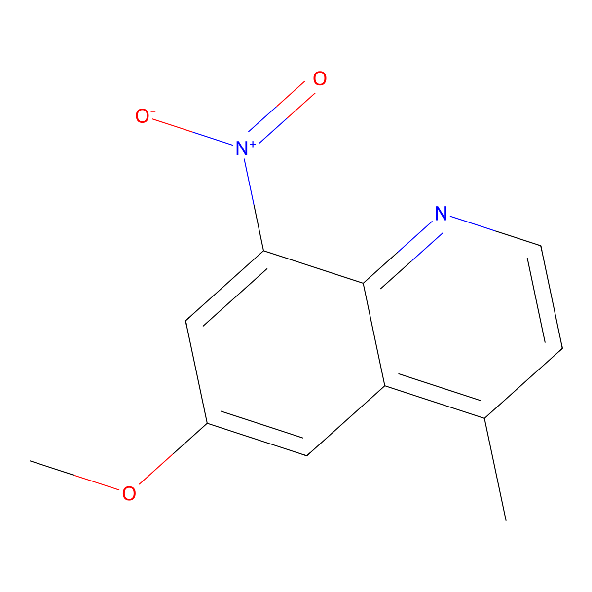 6-Methoxy-4-methyl-8-nitroquinoline molecular structure, CAS 64992-56-9