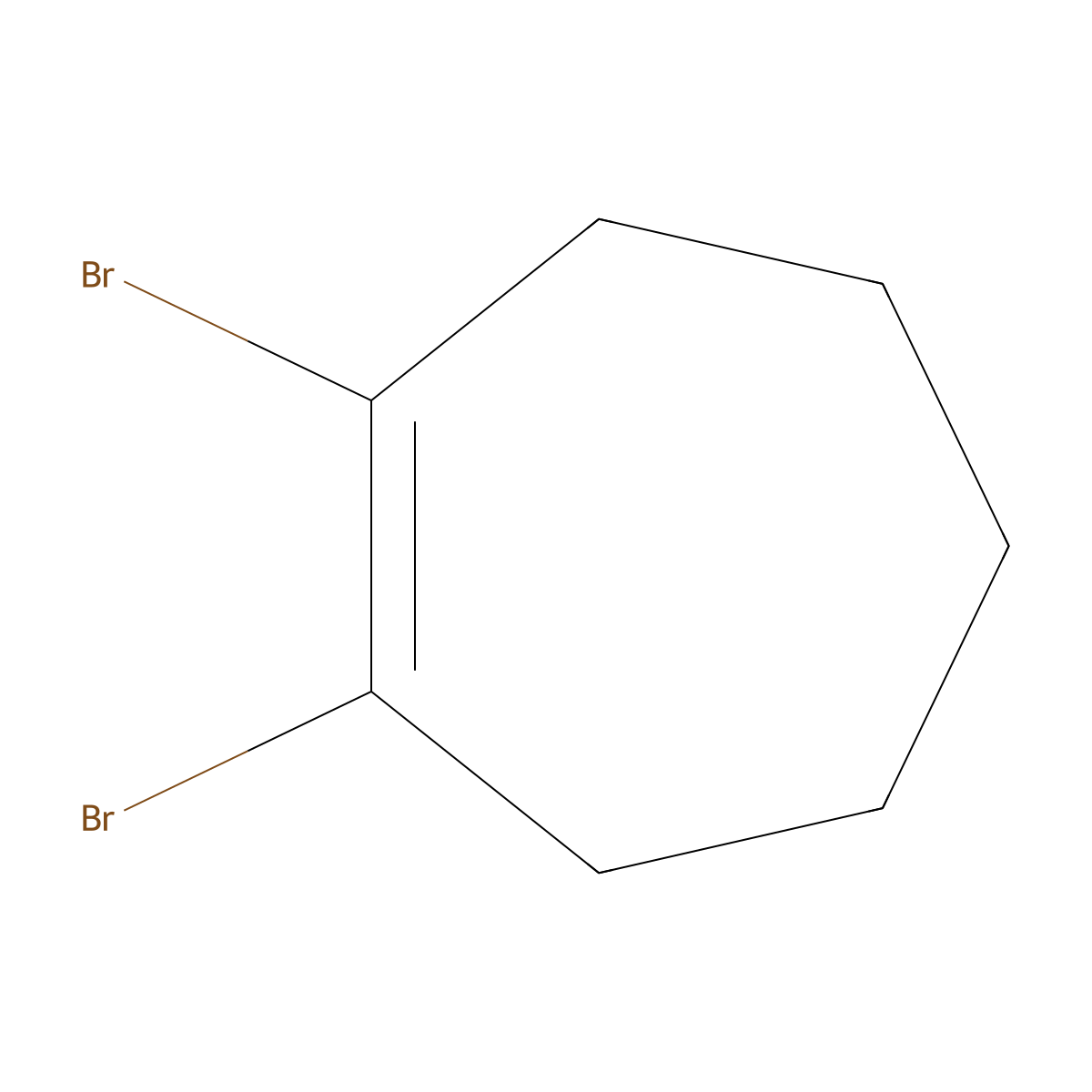 Cycloheptene, 1,2-dibromo- molecular structure, CAS 64997-13-3